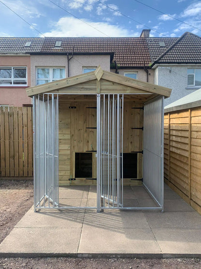 6.5 x 7ft Double Dog Kennel – Professional Installation Included