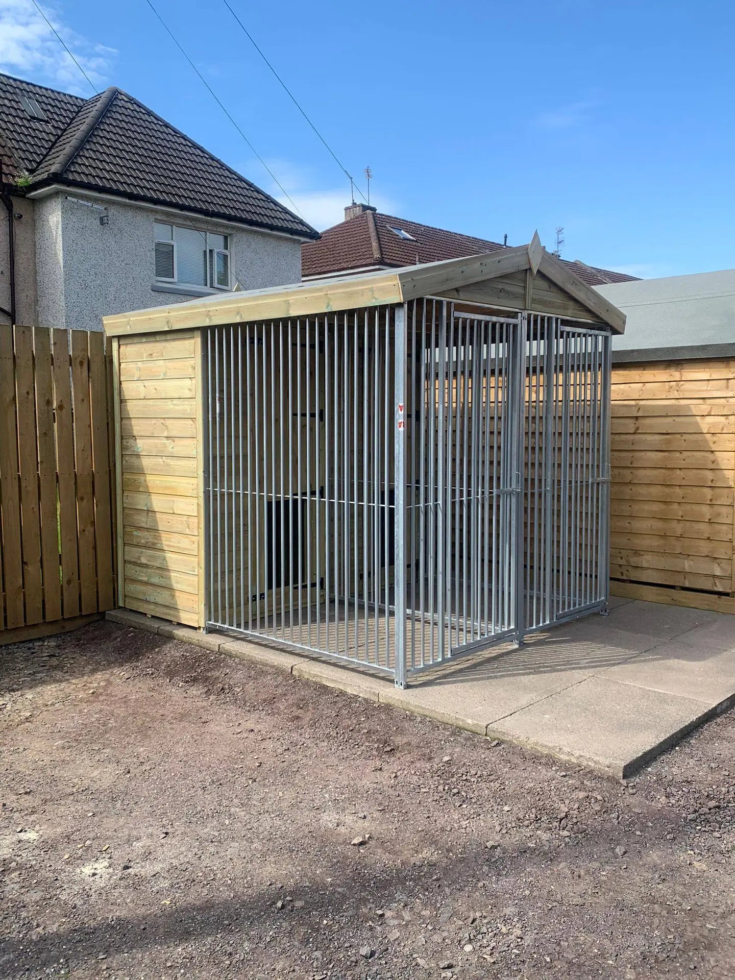 6.5 x 7ft Double Dog Kennel – Professional Installation Included